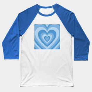 blue retro heart Baseball T-Shirt